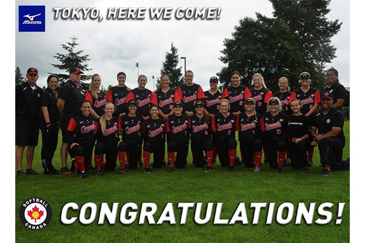 Canada Women's Softball National Team which is under on-field apparel supplier contract with Mizuno Canada won the right to participate 2020 Tokyo Olympic Games.